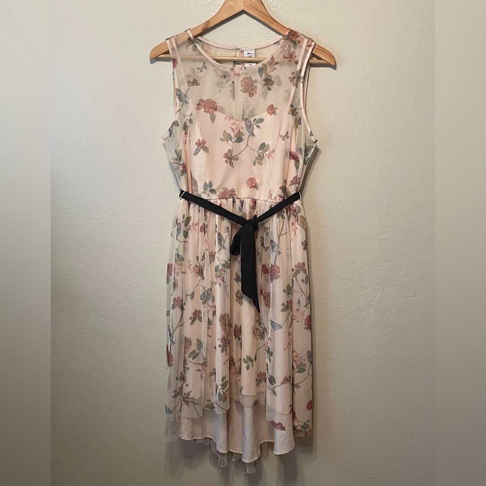 Disney Snow White and seven dwarves floral mesh asymmetrical dresses